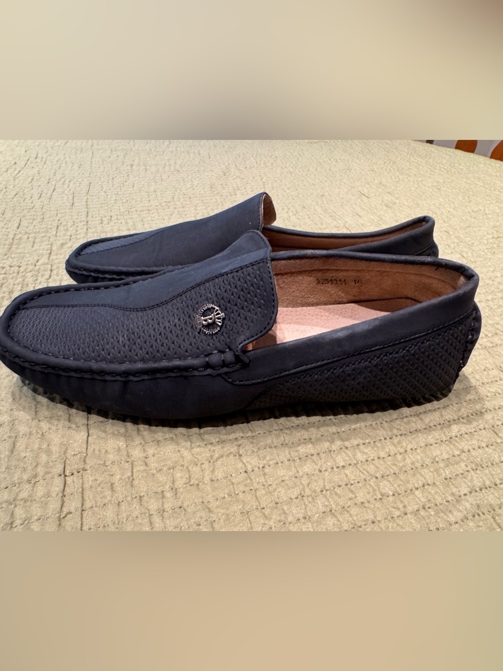 Men's Black Driving Moccasins - size 10 Bruno Marc